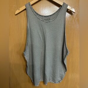 We The Free Green/White Striped Tank Top